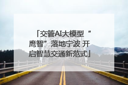交管AI大模型“鹰智”落地宁波 开启智慧交通新范式