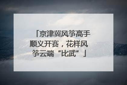 京津冀风筝高手顺义开赛，花样风筝云端“比武”