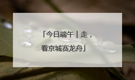 今日端午｜走，看京城赛龙舟