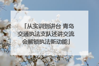 从实训到讲台 青岛交通执法支队述讲交流会解锁执法新动能