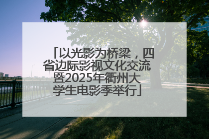 以光影为桥梁，四省边际影视文化交流暨2025年衢州大学生电影季举行