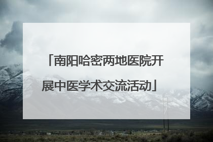 南阳哈密两地医院开展中医学术交流活动