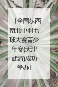 全国东西南北中羽毛球大赛青少年赛(天津武清)成功举办