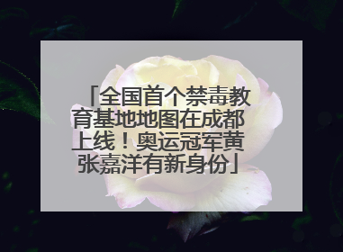 全国首个禁毒教育基地地图在成都上线！奥运冠军黄张嘉洋有新身份
