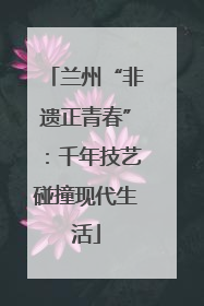 兰州“非遗正青春”：千年技艺碰撞现代生活