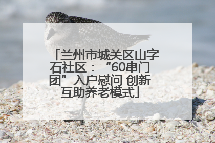 兰州市城关区山字石社区：“60串门团”入户慰问 创新互助养老模式
