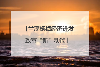 兰溪杨梅经济迸发致富“新”动能