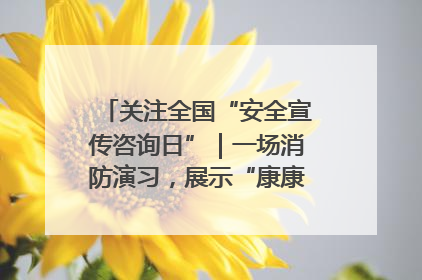 关注全国“安全宣传咨询日”｜一场消防演习，展示“康康”应急实力