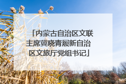 内蒙古自治区文联主席冀晓青履新自治区文旅厅党组书记
