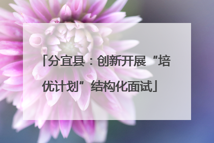 分宜县：创新开展“培优计划”结构化面试