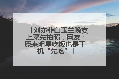 刘亦菲白玉兰晚宴上菜先拍照，网友：原来明星吃饭也是手机“先吃”