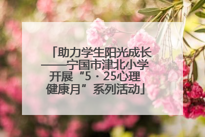助力学生阳光成长——宁国市津北小学开展“5・25心理健康月”系列活动
