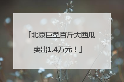 北京巨型百斤大西瓜卖出1.4万元！