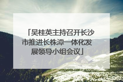 吴桂英主持召开长沙市推进长株潭一体化发展领导小组会议
