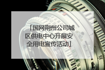 国网荆州公司城区供电中心开展安全用电宣传活动