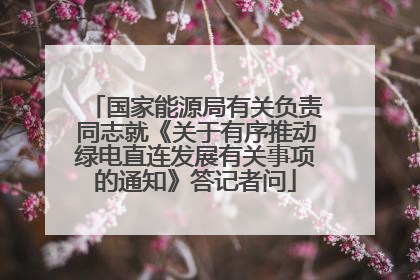 国家能源局有关负责同志就《关于有序推动绿电直连发展有关事项的通知》答记者问