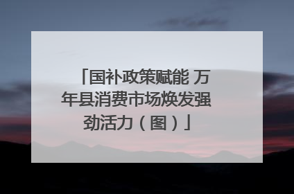 国补政策赋能 万年县消费市场焕发强劲活力（图）