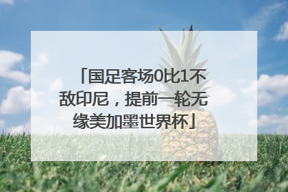 国足客场0比1不敌印尼，提前一轮无缘美加墨世界杯