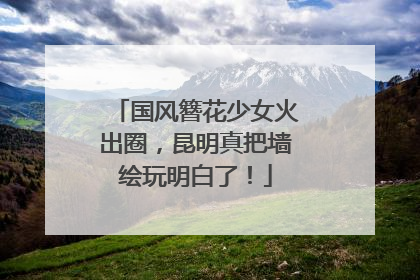 国风簪花少女火出圈，昆明真把墙绘玩明白了！