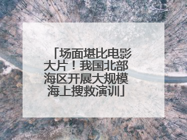 场面堪比电影大片！我国北部海区开展大规模海上搜救演训
