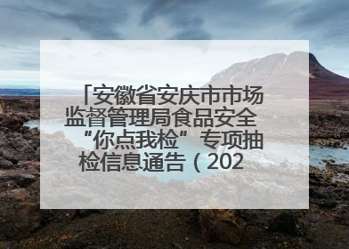 安徽省安庆市市场监督管理局食品安全“你点我检”专项抽检信息通告（2025年第27期）