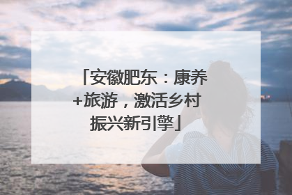 安徽肥东：康养+旅游，激活乡村振兴新引擎