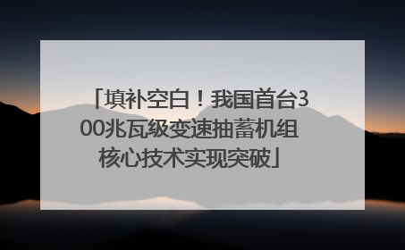 填补空白！我国首台300兆瓦级变速抽蓄机组核心技术实现突破