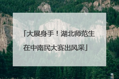大展身手！湖北师范生在中南民大赛出风采