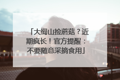 大蜀山捡蘑菇？近期疯长！官方提醒：不要随意采摘食用