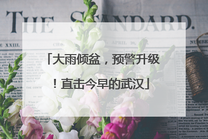 大雨倾盆,预警升级!直击今早的武汉