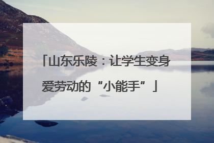 山东乐陵：让学生变身爱劳动的“小能手”