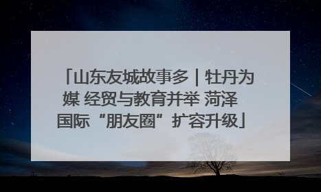 山东友城故事多｜牡丹为媒 经贸与教育并举 菏泽国际“朋友圈”扩容升级