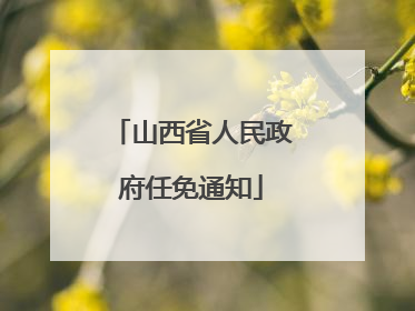 山西省人民政府任免通知