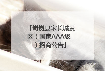 岢岚县宋长城景区（国家AAA级）招商公告