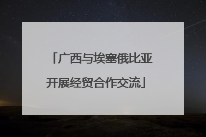 广西与埃塞俄比亚开展经贸合作交流