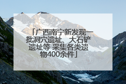 广西南宁新发现一批洞穴遗址、大石铲遗址等 采集各类遗物400余件