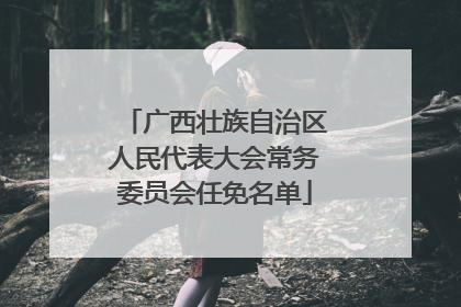 广西壮族自治区人民代表大会常务委员会任免名单