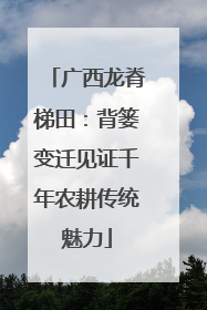 广西龙脊梯田：背篓变迁见证千年农耕传统魅力