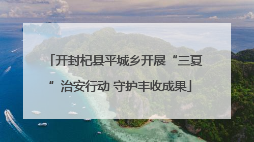 开封杞县平城乡开展“三夏”治安行动 守护丰收成果