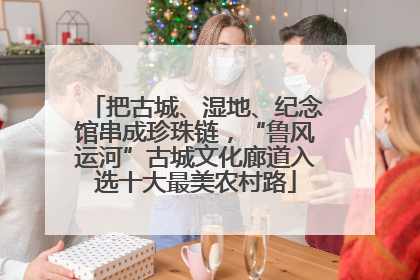 把古城、湿地、纪念馆串成珍珠链，“鲁风运河”古城文化廊道入选十大最美农村路