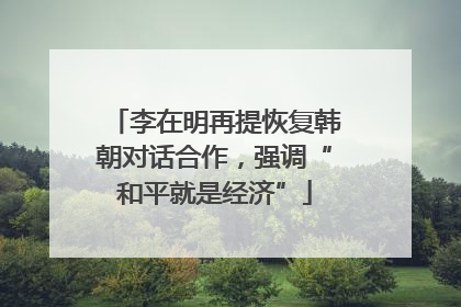 李在明再提恢复韩朝对话合作，强调“和平就是经济”