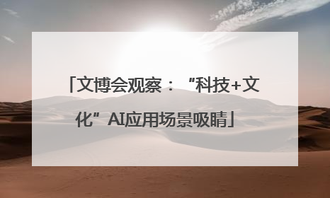 文博会观察：“科技+文化”AI应用场景吸睛