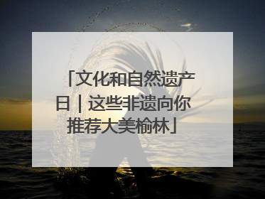 文化和自然遗产日｜这些非遗向你推荐大美榆林