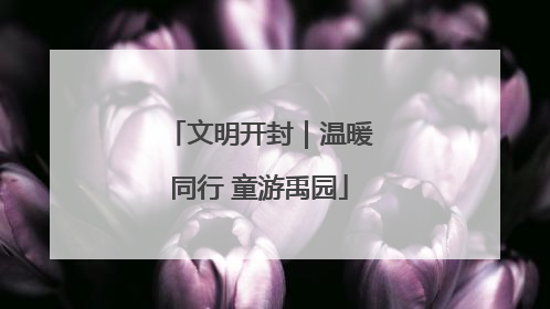 文明开封｜温暖同行 童游禹园