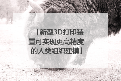 新型3D打印装置可实现更高精度的人类组织建模