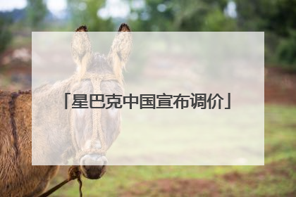 星巴克中国宣布调价