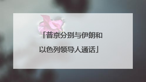 普京分别与伊朗和以色列领导人通话