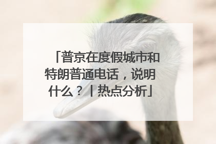 普京在度假城市和特朗普通电话，说明什么？丨热点分析