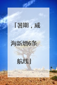 暑期，威海新增6条航线