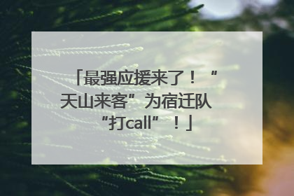 最强应援来了！“天山来客”为宿迁队“打call”！